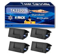 Compatible for Kyocera TK3190 Toner Cartridge, Work for Kyocera ECOSYS M3655idn M3660idn M3665idn P3055 Mono P3060 P3155dn Printers, Toner Cartridge (4 Pack Black)