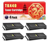 Compatible for Kyocera TK440 FS-6950 KM-6950 Toner Cartridge Printers, With Chip Large Capacity 15000 Pages (4 Pack Black)