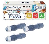Compatible for Kyocera TK4850 Toner Cartridge Work for Kyocera KM4850W KMP4845W KMP4850W Printers, with Chip, High Yield 32000 Pages, High-Definition Printing (3 Pack Black)