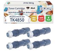 Compatible for Kyocera TK4850 Toner Cartridge Work for Kyocera KM4850W KMP4845W KMP4850W Printers, with Chip, High Yield 32000 Pages, High-Definition Printing (4 Pack Black)