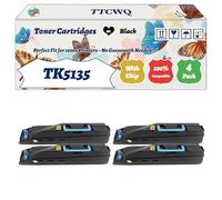 Compatible for Kyocera TK5135 Toner Cartridges Work for Kyocera TASKAlfa 260 Series 265 ci 266 ci Printers, with Chip, High Yield 10000 Pages, High-Definition Printing (4 Pack Black)