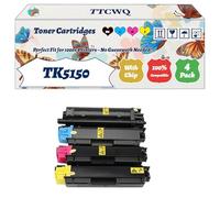 Compatible for Kyocera TK5150 Toner Cartridges Work for Kyocera ECOSYS M6035cidn M6535cidn P6035cdn Printers, with Chip, High Yield 12000 Pages, High-Definition Printing (4-Pack BK/C/M/Y)