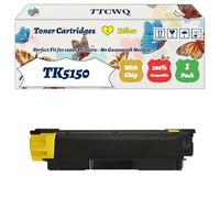 Compatible for Kyocera TK5150 Toner Cartridges Work for Kyocera ECOSYS M6035cidn M6535cidn P6035cdn Printers, with Chip, High Yield 12000 Pages, High-Definition Printing (1 Pack Yellow)