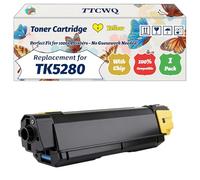 Compatible for Kyocera TK5280 Toner Cartridge Work for Kyocera ECOSYS M6635cidn M6235cidn P6235cdn Printers, with Chip, High Yield 13000 Pages, High-Definition Printing (1 Pack Yellow)