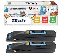 Compatible for Kyocera TK5280 Toner Cartridge Work for Kyocera EcoSys P6235cdn M6235cidn M6635cidn Printers, with Chip, High Yield 23000 Pages, High-Definition Printing (2 Pack Black)