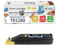 Compatible for Kyocera TK5280 Toner Cartridge Work for Kyocera EcoSys P6235cdn M6235cidn M6635cidn Printers, with Chip, High Yield 23000 Pages, High-Definition Printing (1 Pack Yellow)