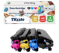 Compatible for Kyocera TK5380 Toner Cartridge Work for Kyocera ECOSYS MA4000cifx MA4000cifxPlus MA4000cix Printers (4-Pack BK/C/M/Y)