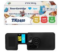 Compatible for Kyocera TK5450 Toner Cartridge Work for Kyocera ECOSYS MA2600cfx MA2600cwfx PA2600cwx PA2600cx Printers, with Chip, High Yield 4100 Pages, High-Definition Printing (1 Pack Cyan)
