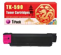 Compatible for Kyocera TK590 ECOSYS P6026cdn FS-C2026 FS-C2026MFP FS-C2026MFP+ Toner Cartridges Printers, With Chip Large Capacity 8000 Pages (1 Pack Magenta)