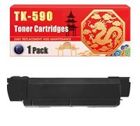 Compatible for Kyocera TK590 ECOSYS P6026cdn FS-C2026 FS-C2026MFP FS-C2026MFP+ Toner Cartridges Printers, With Chip Large Capacity 8000 Pages (1 Pack Black)