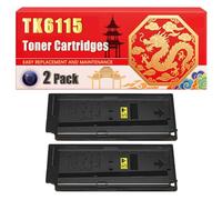 Compatible for Kyocera TK6115 ECOSYS M4125idn M4132idn Toner Cartridges Printers, With Chip Large Capacity 25000 Pages (2-Pack Black)