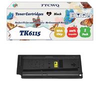 Compatible for Kyocera TK6115 Toner Cartridges Work for Kyocera ECOSYS M4125idn M4132idn Printers, with Chip, High Yield 25000 Pages, High-Definition Printing (1 Pack Black)