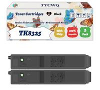 Compatible for Kyocera TK8325 Toner Cartridges Work for Kyocera TASKalfa 2551 ci Printers, with Chip, High Yield 18000 Pages, High-Definition Printing (2 Pack Black)