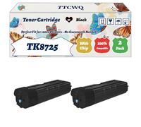 Compatible for Kyocera TK8725 Toner Cartridge Work for Kyocera TASKalfa 7052ci 8052ci Printers, with Chip, High Yield 80000 Pages, High-Definition Printing (2 Pack Black)