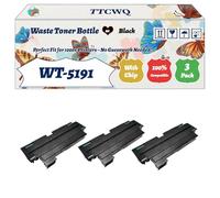 Compatible for Kyocera WT-5191 Waste Toner Bottle Work for Kyocera TASKalfa 408ci 508ci Printers, with Chip, High Yield 54000 Pages, High-Definition Printing (3 Pack Black)