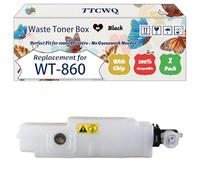 Compatible for Kyocera WT-860 Waste Toner Box Work for Kyocera Ecosys FS-8650DN C8600DN Printers, with Chip, High Yield 40000 Pages, High-Definition Printing (1 Pack Black)