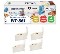 Compatible for Kyocera WT-861 Waste Toner Container Work for Kyocera TASKalfa 7550ci 7551ci 8000i 8002i 8003i 8353ci 9002i Printers (4 Pack Black)