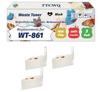 Compatible for Kyocera WT-861 Waste Toner Container Work for Kyocera TASKalfa 7550ci 7551ci 8000i 8002i 8003i 8353ci 9002i Printers (3 Pack Black)