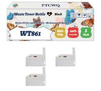 Compatible for Kyocera WT861 Waste Toner Bottle Work for Kyocera TASKalfa 7003i 7052ci 7353ci 7550ci Printers, with Chip, High Yield 60000 Pages, High-Definition Printing (3 Pack Black)