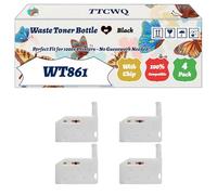 Compatible for Kyocera WT861 Waste Toner Bottle Work for Kyocera TASKalfa 8353ci 9002i 9003i Printers, with Chip, High Yield 60000 Pages, High-Definition Printing (4 Pack Black)