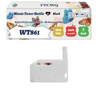 Compatible for Kyocera WT861 Waste Toner Bottle Work for Kyocera TASKalfa 8353ci 9002i 9003i Printers, with Chip, High Yield 60000 Pages, High-Definition Printing (1 Pack Black)