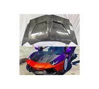 Compatible For Lamborghini Huracan LP610 LP580 2014-2020 Carbon Fiber Front Bumper Engine Hood Bonnet Vent Cover Body Kit(Double-sided carbon)