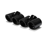 Compatible For Land Rover Defender 90 110 130 2020 To 2024 2.0T 3.0T Exhaust Conversion Quad Sport Carb On Fiber Tip Muffler Trim Mouth(2.0T Carbon Fiber)