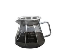 Compatible for Leeseph,Espresso Glass Carafe Coffee Pot, Pour Over Coffee Filter Kettle - 400ml 600ml Diamond Glass Coffee Sharing Pot(400ml)