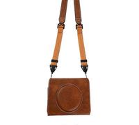 Compatible For Leica SOFORT 2 Camera Case with Shoulder Strap PU Leather Protective Cover Instant Film Camera Pouch Espresso