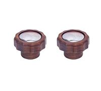 Compatible for Lelit, Walnut Steam Switch Knob for Bianca V3, Anti-Scald Brew Head Ring Retrofit Kit(Circular knob)