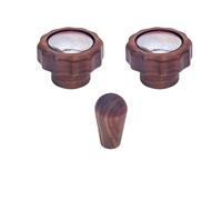 Compatible for Lelit, Walnut Steam Switch Knob for Bianca V3, Anti-Scald Brew Head Ring Retrofit Kit(E)