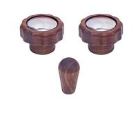Compatible for Lelit, Walnut Steam Switch Knob for Bianca V3, Anti-Scald Brew Head Ring Retrofit Kit(E)