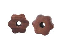 Compatible for Lelit, Walnut Steam Switch Knob for Bianca V3, Anti-Scald Brew Head Ring Retrofit Kit(Hexagonal knob)