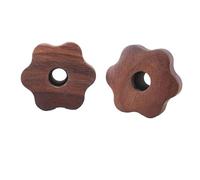 Compatible for Lelit, Walnut Steam Switch Knob for Bianca V3, Anti-Scald Brew Head Ring Retrofit Kit(Hexagonal knob)