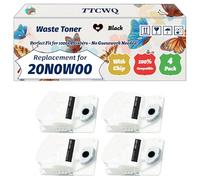 Compatible for Lexmark 20N0W00 Waste Toner Container Work for Lexmark CS431dw CX431adw MC3224i MC3326i MC3426i Printers, with Chip, High Yield 15000 Pages, High-Definition Printing (4 Pack Black)