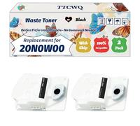 Compatible for Lexmark 20N0W00 Waste Toner Container Work for Lexmark CS431dw CX431adw MC3224i MC3326i MC3426i Printers, with Chip, High Yield 15000 Pages, High-Definition Printing (2-Pack Black)
