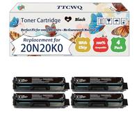 Compatible for Lexmark 20N20K0 20N20C0 20N20Y0 20N20M0 Toner Cartridge Work for Lexmark CS331 CX331 Printers, with Chip, High Yield 1500 Pages, High-Definition Printing (4 Pack Black)
