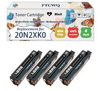Compatible for Lexmark 20N2XK0 20N2XC0 20N2XM0 20N2XY0 Toner Cartridge Work for Lexmark CS 431 CX431adw CS431dw Printers, with Chip, High Yield 7700 Pages, High-Definition Printing (4 Pack Black)