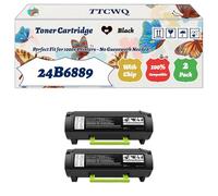 Compatible for Lexmark 24B6889 Toner Cartridge Work for Lexmark M1246 XM1246 Printers, with Chip, High Yield 31000 Pages, High-Definition Printing (2-Pack Black)