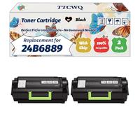Compatible for Lexmark 24B6889 Toner Cartridge Work for Lexmark M1246 XM1246 Printers, with Chip, High Yield 21000 Pages, High-Definition Printing (2-Pack Black)