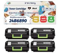 Compatible for Lexmark 24B6890 Toner Cartridge Work for Lexmark M3250 XM3250 Printers, with Chip, High Yield 21000 Pages, High-Definition Printing (4 Pack Black)