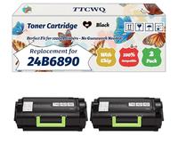 Compatible for Lexmark 24B6890 Toner Cartridge Work for Lexmark M3250 XM3250 Printers, with Chip, High Yield 21000 Pages, High-Definition Printing (2-Pack Black)