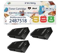 Compatible for Lexmark 24B7518 Toner Cartridge Work for Lexmark XC4342 XC4352 Printers, with Chip, High Yield 25000 Pages, High-Definition Printing (3 Pack Black)