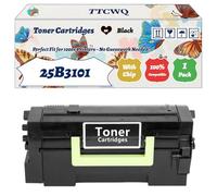Compatible for Lexmark 25B3101 Toner Cartridges Work for Lexmark XM 7355 XM 7365 Printers, with Chip, High Yield 45000 Pages, High-Definition Printing (1 Pack Black)