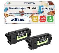 Compatible for Lexmark 25B3101 Toner Cartridges Work for Lexmark XM7355 Printers, with Chip, High Yield 55000 Pages, High-Definition Printing (2-Pack Black)