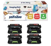 Compatible for Lexmark 50F0Z00 Imaging Unit Work for Lexmark MS310d MS310dn MS310dw MS312dn MS312dnw MS410d Printers, with Chip, High Yield 70000 Pages, High-Definition Printing (4 Pack Black)