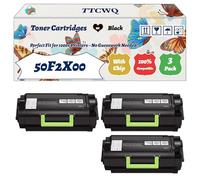 Compatible for Lexmark 50F2X00 Toner Cartridges Work for Lexmark MS410d MS410dn MS510dn MS610de MS610dn Printers (3 Pack Black)
