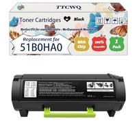 Compatible for Lexmark 51B0HA0 Toner Cartridges Work for Lexmark MS417dn MS517dn MS617dhn MS617dn MX417de MX517de Printers (1 Pack Black)