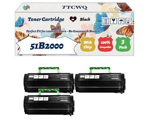 Compatible for Lexmark 51B2000 Toner Cartridge Work for Lexmark MS517DN MS417DN MS317DN MS317 MS617DN Printers, with Chip, High Yield 30000 Pages, High-Definition Printing (3 Pack Black)