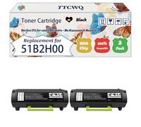 Compatible for Lexmark 51B2H00 Toner Cartridge Work for Lexmark MS417DN MS517DN MS617DN MX417DN MX517DN MX617DN Printers, with Chip, High Yield 8500 Pages, High-Definition Printing (2-Pack Black)